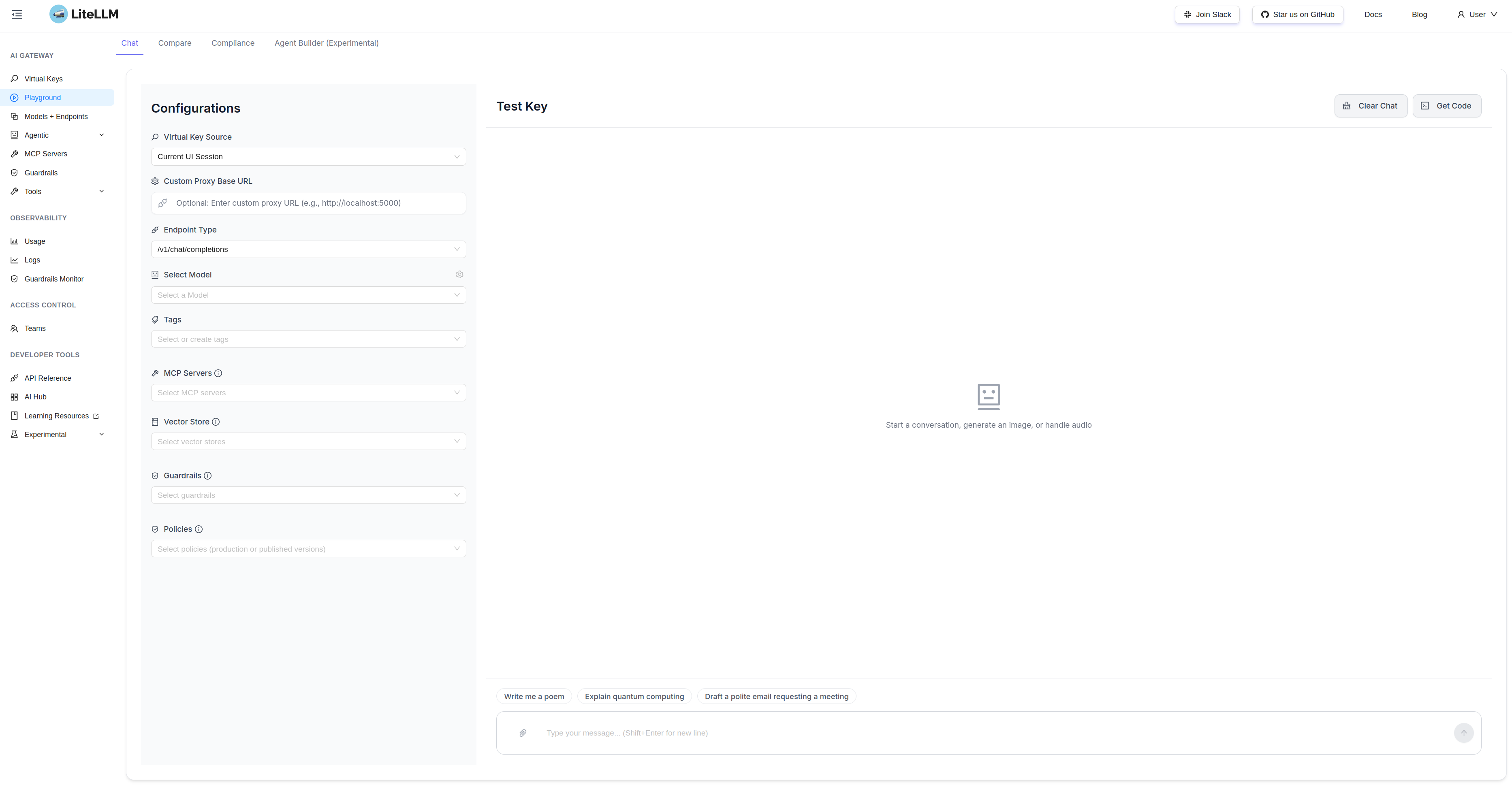 LiteLLM Chat interface